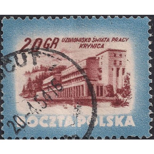 POLAND, Krynica Health Resort, blue 1953, 20 Gr