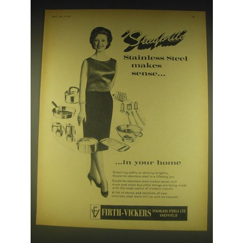 1962 Firth-Vickers Staybrite Stainless Steel Advertisement