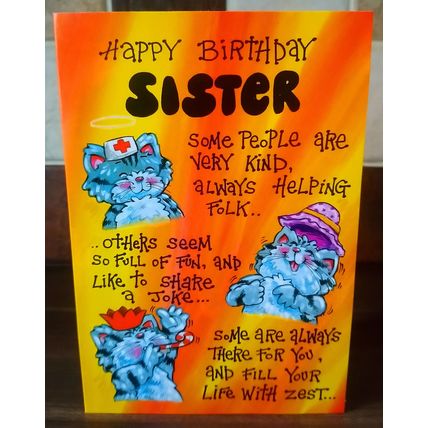 Sister Birthday Card ( Humour ) - 00010