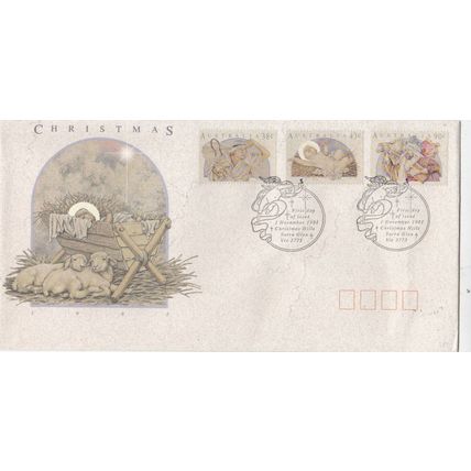 Australia 1991 Christmas FDC Christmas Hills special cancel Unaddressed VGC