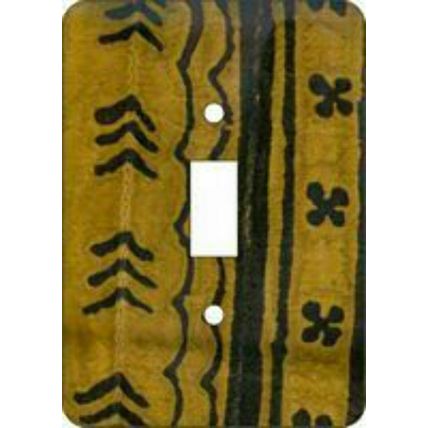 Mudcloth-Mustard Switch Plate (African American Single Switch Plate)