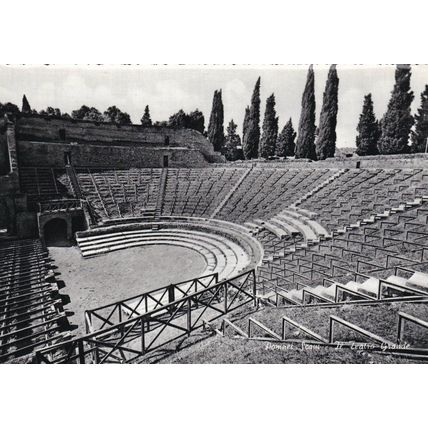 Pompei Teatro Grande Italy Real Photo Postcard Unused VGC