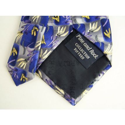 Jerry Garcia Tie Collection Fifteen Pine and Rocks Blues Yellows Purples Designs