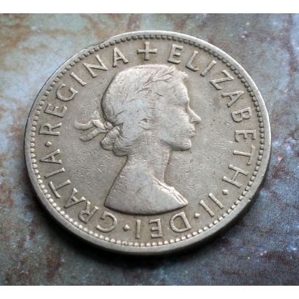 1954 Queen Elizabeth II Cupro-Nickel Half-crown British English