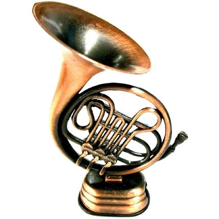 French Horn Die Cast Metal Collectible Pencil Sharpener