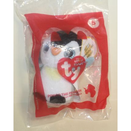 2021 McDonalds Ty Teenie Beanie Boos #5 Pongo the Penguin Mint in Package