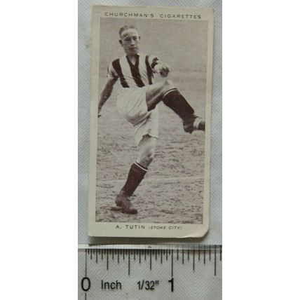 1938 Churchmans Association Footballers No. 45 A. Tuttin, Stoke City