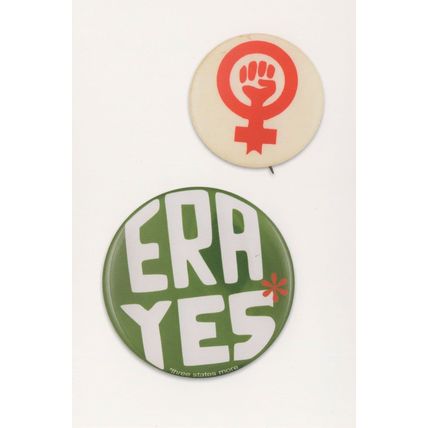 Female Power Protest Badge Button Womens Rights Postcard