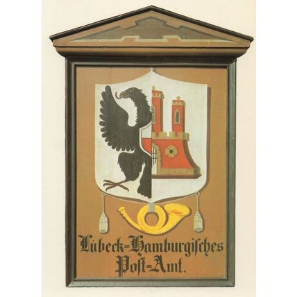 Lubeck Hamburg Old 1850 Pillar Post Box Bergedorf German Postcard