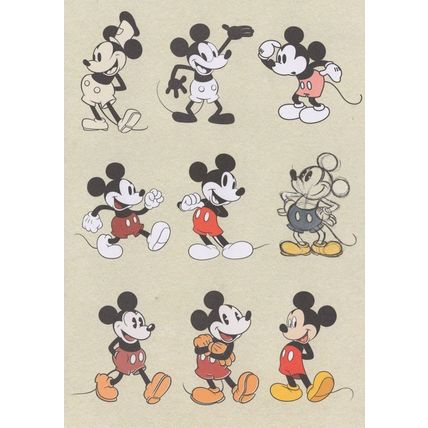 Mickey Mouse 9 Vintage Character Creation Painting Postcard