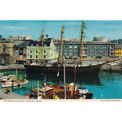 The Kathleen & May Ship at Plymouth Devon 1980s Postcard