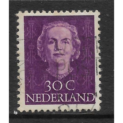 NETHERLANDS 1949 30c VIOLET QUEEN JULIANA SG 691 FINE USED#