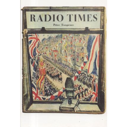King George VI Coronation 1937 BBC Radio Times Magazine Postcard