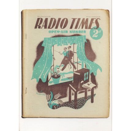 Old Wireless BBC Radio Times Open Air Number 1938 Postcard