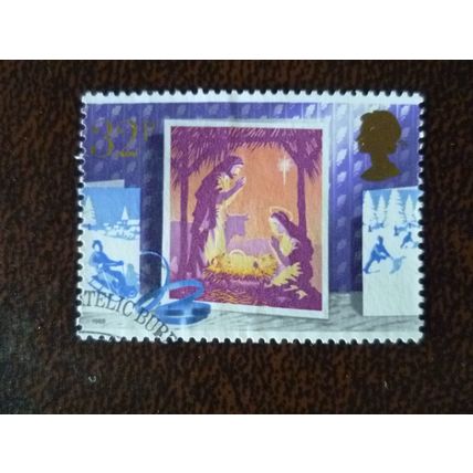 1988 GB Christmas Cards 32p Nativity fine used stamp SG1417