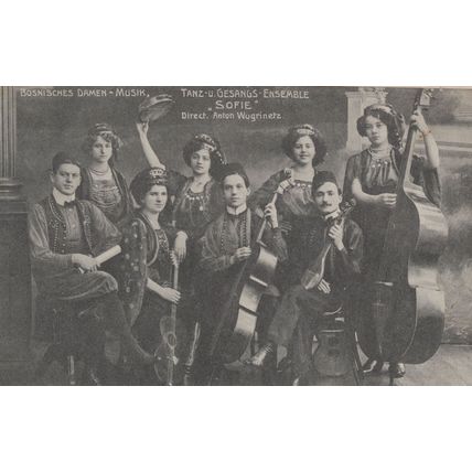 Tane Oesangs Ensemble Sofie Bosnisches Damen German Muzik Band Postcard