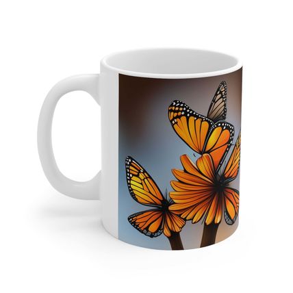 November Topaz Birth Month Colors Fairies & Butterflies #3 Mug 11oz AI Decorativ