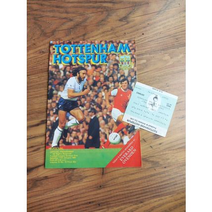 1980/81 Tottenham / Spurs vs Arsenal Division 1 Programme & Ticket