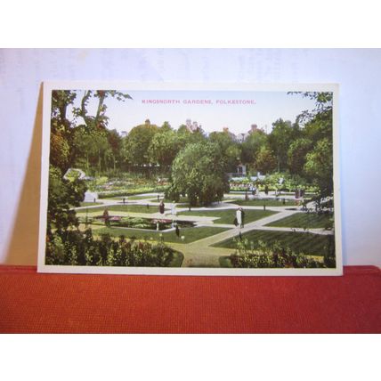 KINGSNORTH GARDENS, FOLKESTONE, KENT.. unused vintage postcard =