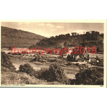 Wye Valley, Tintern Abbey, Monmouthshire, Postcard