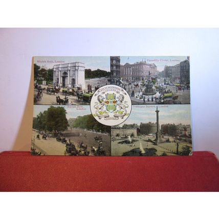 multiview, CITY OF WESTMINSTER, LONDON unused antique postcard by Valentine =