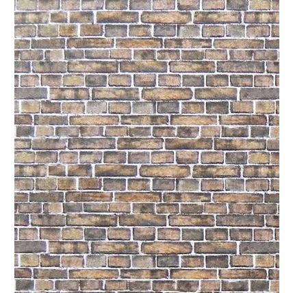 Papier autocollant brun brique pour O gauge - échelle 1:48 - feuille A4