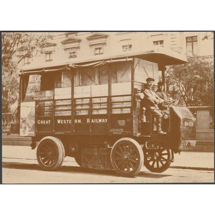 GWR Electric Delivery Van in 1909 at Paddington, 1985 - British Rail Postcard