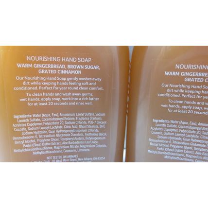 2 Bath & Body Works Hand Soap 8 oz Nourishing Spiced Ginger Bread Swirl