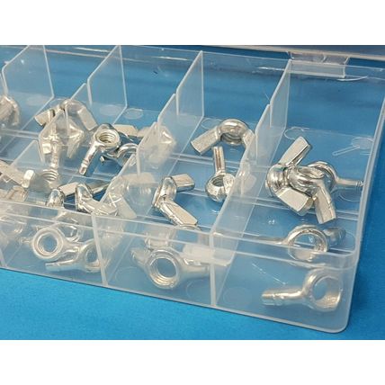 70 wing Nut Assorted Mix Metal Fastenings Butterfly Hand thumb Fasteners screws