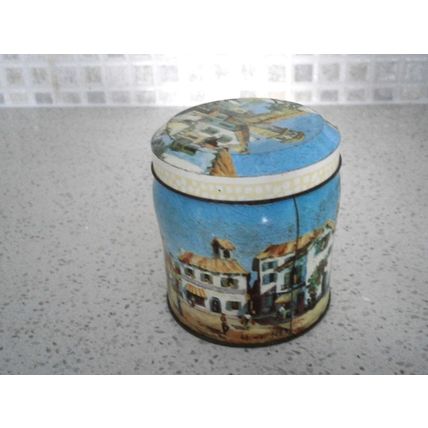 Kemps Biscuits Ltd Lincs Small Vintage Tin With Continental Oil Painting Design