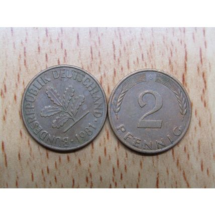 1981g 2 Pfennig Germany Coin