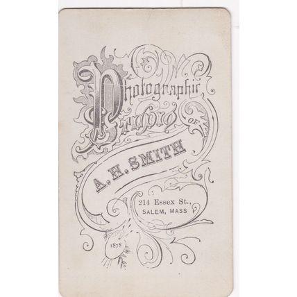 VICT. CDV PHOTO -ATTRACTIVE LADY/FASHION/HAIRSTYLE BY A.H. SMITH, SALEM. MASS