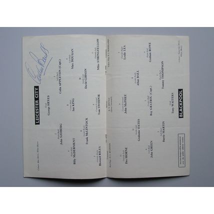 LEICESTER CITY v BLACKPOOL Div1 11/04/1964 Signed/Autographed by GORDON BANKS