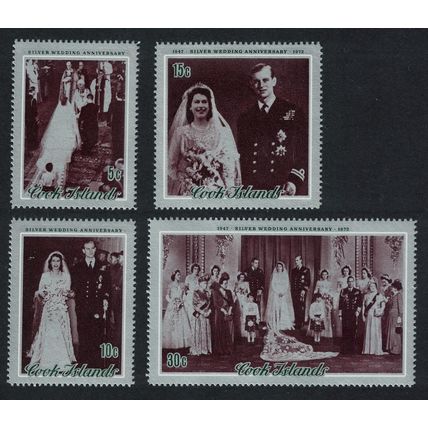 Cook Is. Royal Silver Wedding 4v 1972 MNH SG#413-416 Sc#335-338