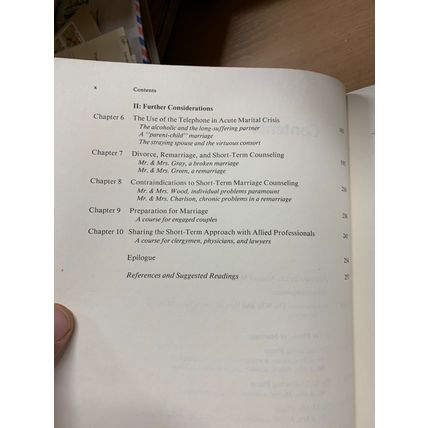 1982 1ST EDITION "MARITAL CRISIS & SHORT-TERM COUNSELING" USA HARDBACK BOOK (P5)