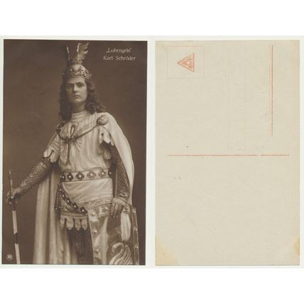 Karl Schröder Tenor 1910-1922 Postcard early 20th C. NBC 3 off