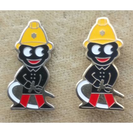 2 x 1980’s Robertsons Firemen - Long Nozzles - JRS1 and JRS2 backstamps