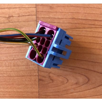 5 Wire 10 Terminal Wiring Pigtail Connector Audi VW D2 S8 A8 A8L 8A0972986 Blue