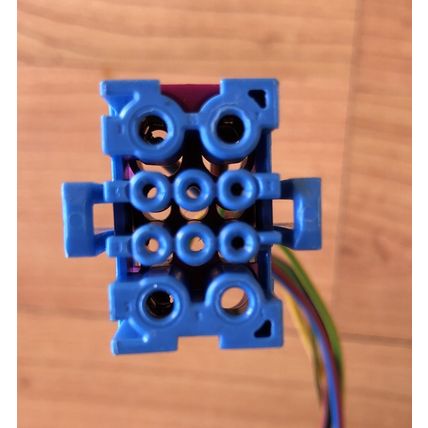 5 Wire 10 Terminal Wiring Pigtail Connector Audi VW D2 S8 A8 A8L 8A0972986 Blue