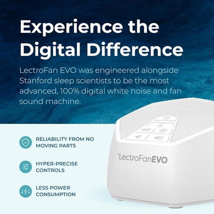 Adaptive Sound Technologies Lectrofan EVO White Noise Machine - Compact Sleep So