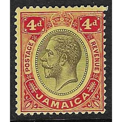JAMAICA 1912-20 GV MULTI CROWN CA 4d VALUE MINT SG63