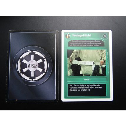 Star Wars 1995 Premiere Decipher CCG W/B Card Stormtrooper Utility Belt DS
