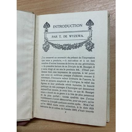 c1917 PAUL BOURGET "LE DISCIPLE" FRENCH FICTION ANTIQUE NELSON HB BOOK (P3)