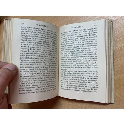 c1917 PAUL BOURGET "LE DISCIPLE" FRENCH FICTION ANTIQUE NELSON HB BOOK (P3)