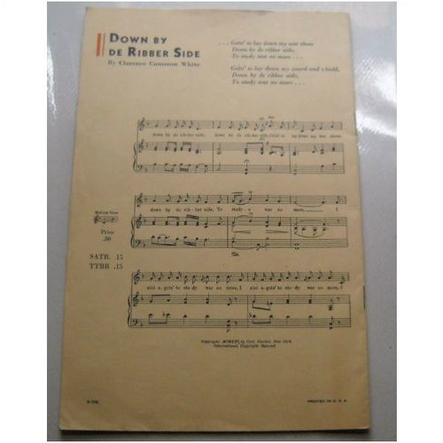 Songs of the American Negro Sheet Music Copyright 1921