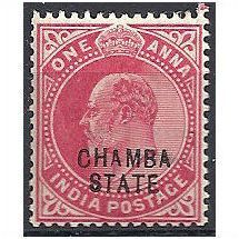 Chamba (Indian Convention States) 1903 SG31 1a Carmine Mounted Mint ..