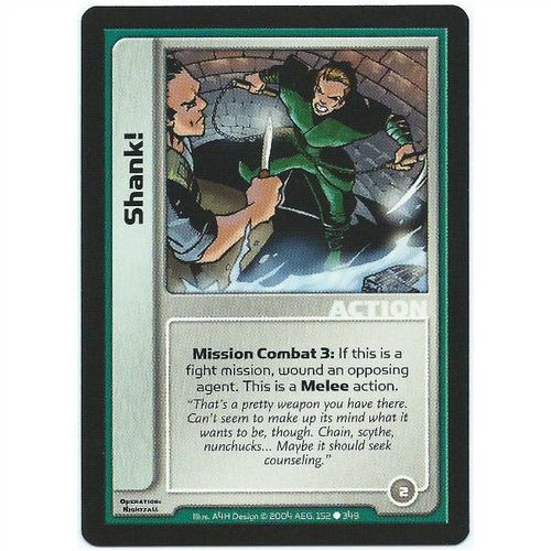 Spycraft CCG Operation Nightfall - 152/349 - Shank!