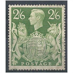 1942 SG476a 2/6d Yellow-Green Fine Used. ..