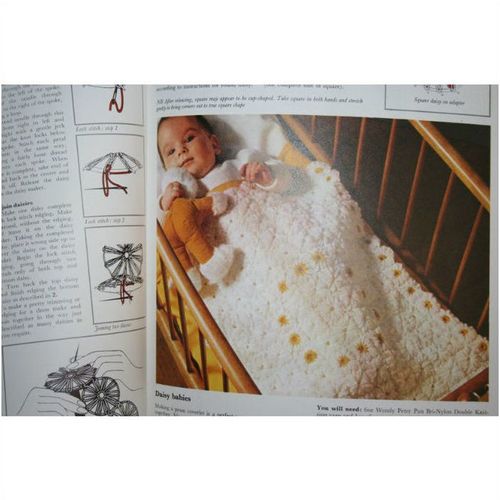 Vintage Crochet Knitting Craft Sewing Pattern Book Golden Hands Hardback