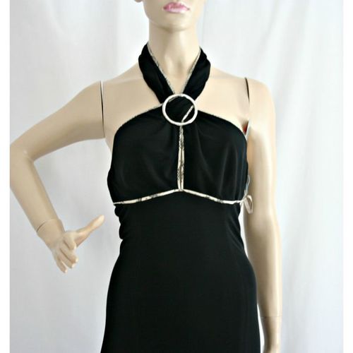 Karen Millen Black Evening Halter Dress Size 8 New With Tag